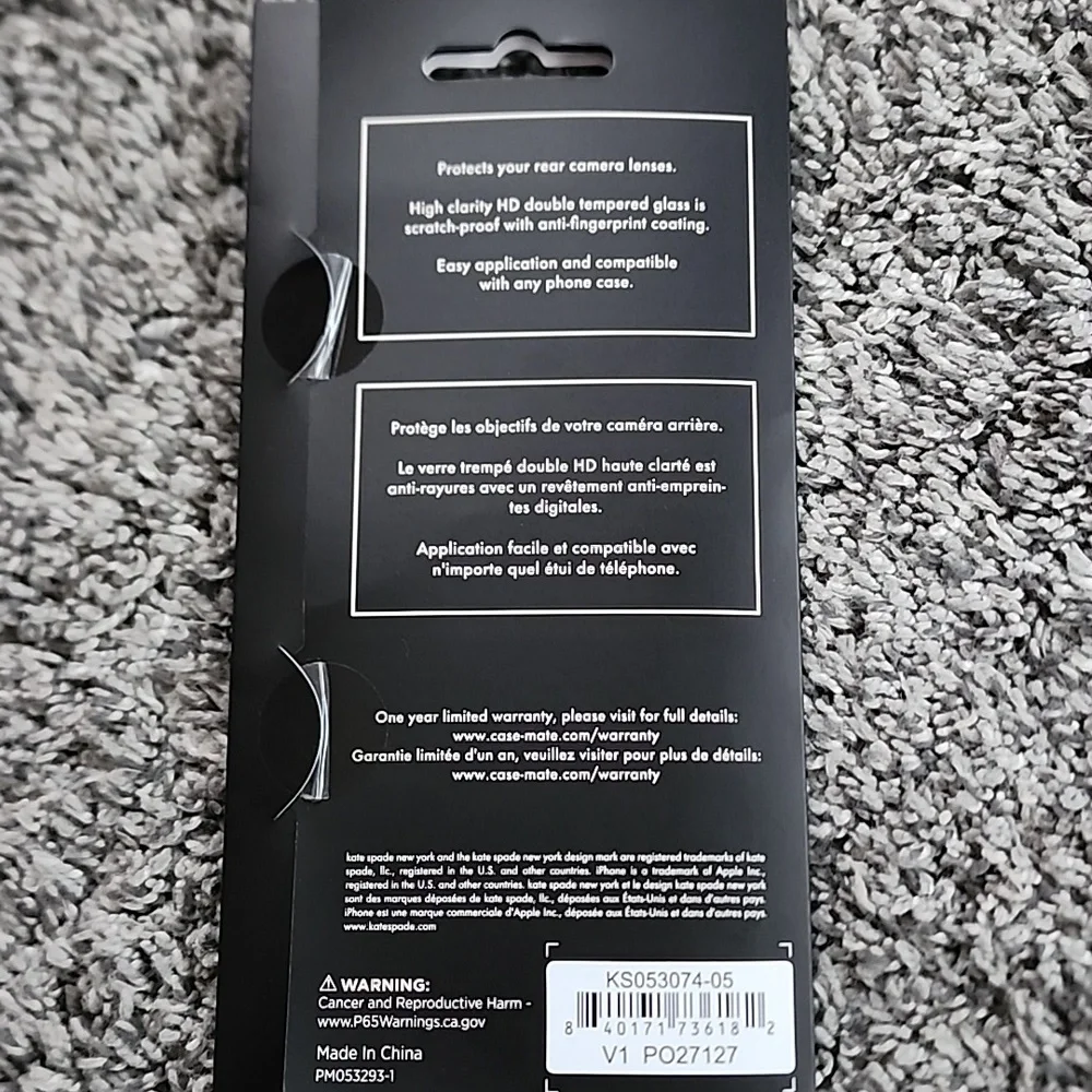 NWOT Kate Spade Hd Lens Protector
